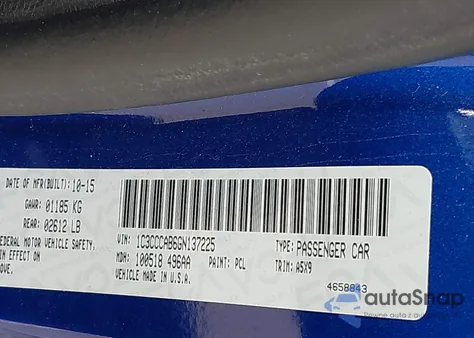 2016 Chrysler 200 Limited from USA, damaged, VIN 1C3CCCAB6GN137225